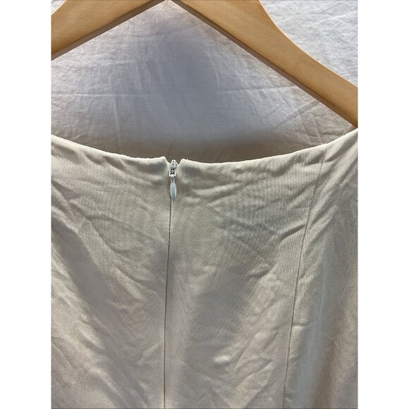 Akris Womens Sleeveless Ivory Shift Dress Size 8 Designer Neutral‎ Layer career - Picture 3 of 11